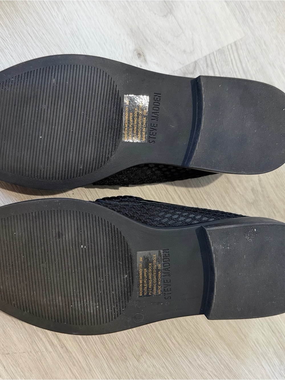 Steve Madden Black Mesh Slip-On Penny Loafers - Picture 4 of 4